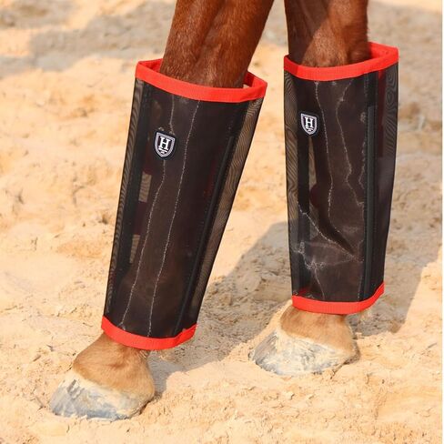 Harrison Howard Loose-Fitting Horse Fly Leggings Breathable, Tear-Resistant Fine Mesh Leg Guards Stay-on Comfortable Fly Boots (Set of 4) in Saudi Arabia