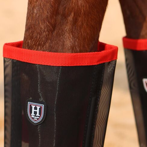 Harrison Howard Loose-Fitting Horse Fly Leggings Breathable, Tear-Resistant Fine Mesh Leg Guards Stay-on Comfortable Fly Boots (Set of 4) in Saudi Arabia