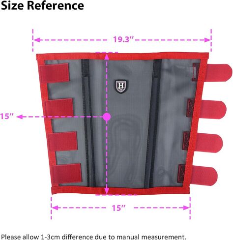 Harrison Howard Loose-Fitting Horse Fly Leggings Breathable, Tear-Resistant Fine Mesh Leg Guards Stay-on Comfortable Fly Boots (Set of 4) in Saudi Arabia