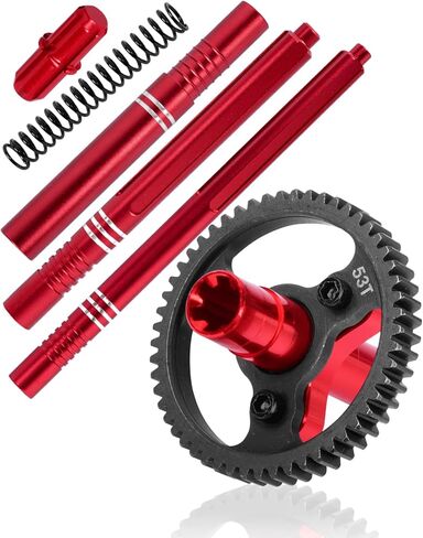 RCHuiWow RC 0.8Mod 57T Gear & Center Driveshaft ترقية الجزء لـ 1/10 Granite Senton Vorteks Big Rock 3S/Kraton Outcast 4S، معدن 57T قابض شبشب ومركز CVD in Kuwait