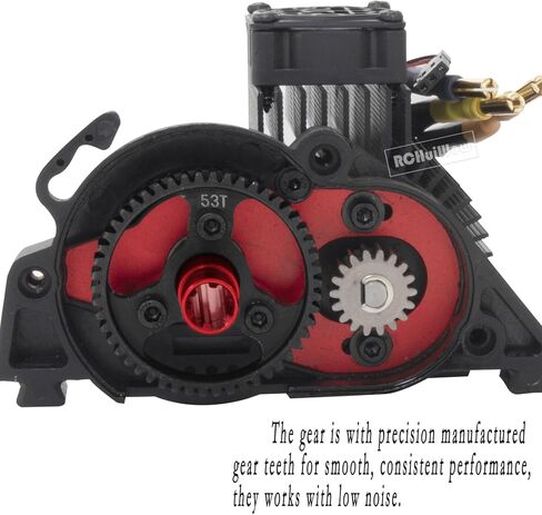 RCHuiWow RC 0.8Mod 57T Gear & Center Driveshaft ترقية الجزء لـ 1/10 Granite Senton Vorteks Big Rock 3S/Kraton Outcast 4S، معدن 57T قابض شبشب ومركز CVD in Kuwait