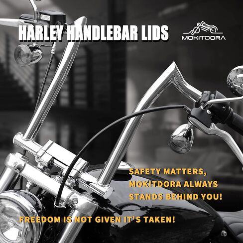MoKitDora Harley Handlebar Base End Cap Bars Lid Cover, Chrome in Saudi Arabia