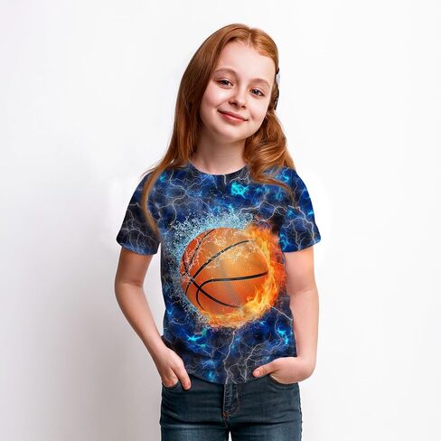 Betecoro 3D Graphic T-Shirt for Boys Girls, Casual Summer Short Sleeve Tops Tee Shirt T Shirt for Teen Youth 6-16 Years in Saudi Arabia