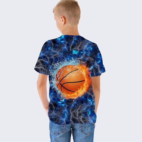 Betecoro 3D Graphic T-Shirt for Boys Girls, Casual Summer Short Sleeve Tops Tee Shirt T Shirt for Teen Youth 6-16 Years in Saudi Arabia
