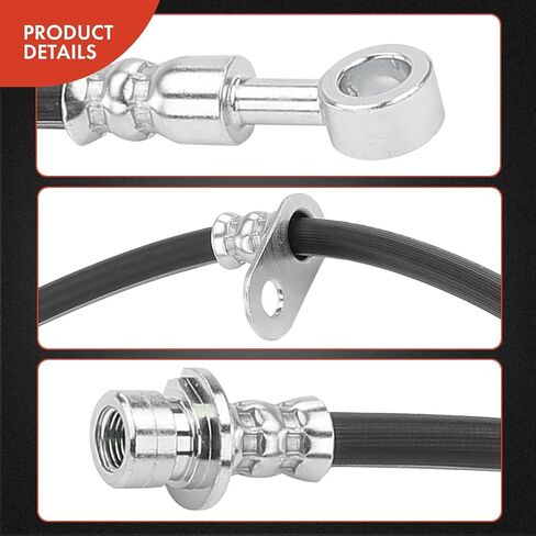 A-Premium Front Driver and Passenger Brake Hydraulic Hose Compatible with Select Honda and Acura Models - Pilot 2009-2015, MDX 2007-2013, ZDX 2010-2013 - Replace# 01464STXA01 (Pack of 2) in Saudi Arabia