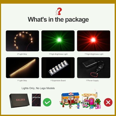 DALDED LED Lighting Kit for Lego Animal Crossing Nook’s Cranny & Rosie's House, LED Light Compatible with Lego 77050 Building Block Models (Not Include Lego Set) in Saudi Arabia