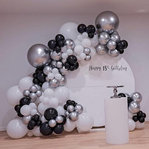 Bezente Red Black and Gold Latex Balloons,60pcs 12 inch Red Black Gold Metallic Chrome Confetti Balloons for Birthday, Wedding, Graduation, New Year, Casino Theme Party Decoration in Kuwait