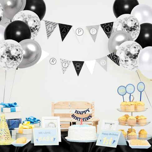 Bezente Red Black and Gold Latex Balloons,60pcs 12 inch Red Black Gold Metallic Chrome Confetti Balloons for Birthday, Wedding, Graduation, New Year, Casino Theme Party Decoration in Kuwait