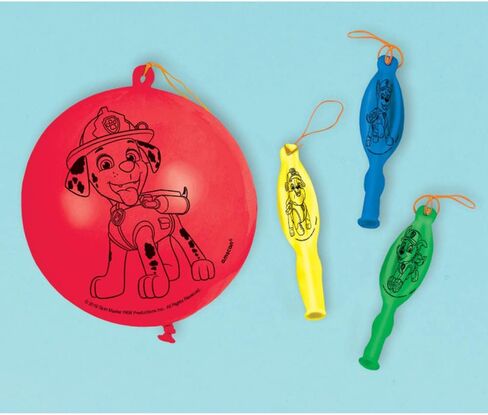 Assorted Colors Paw Patrol Adventures Punch Latex Balloons - Pack of 4 (6.5" x 2.75") - Perfect for Parties & Celebrations in Saudi Arabia