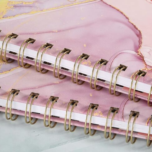 Spiral Notebook/Journal - Lined Notebook/Journal with Premium Thick Paper, 6.3" x 8.4", Twin-Wire Binding, Elastic Closure, Inner Pocket, 128 Pages/64 Sheets, Perfect for College, Office, Home in Kuwait