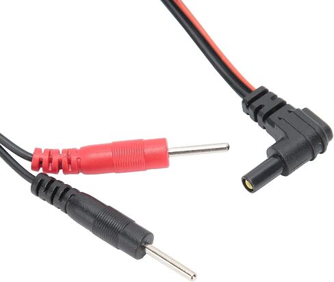 Easystim OTC Premium Pair 2 Black Wire for Tens and E MS Equipment - Standard Female Plug Electrode Cable, TENS Wire Muscle Stimulators & Accessories in Saudi Arabia