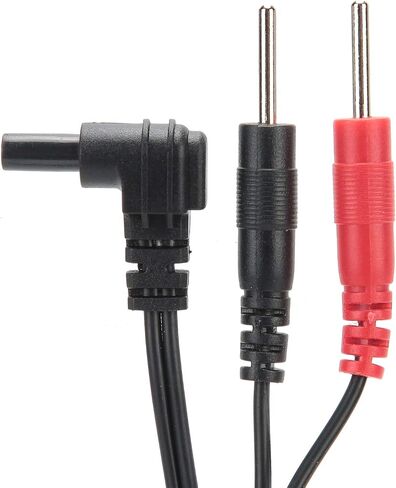 Easystim OTC Premium Pair 2 Black Wire for Tens and E MS Equipment - Standard Female Plug Electrode Cable, TENS Wire Muscle Stimulators & Accessories in Saudi Arabia