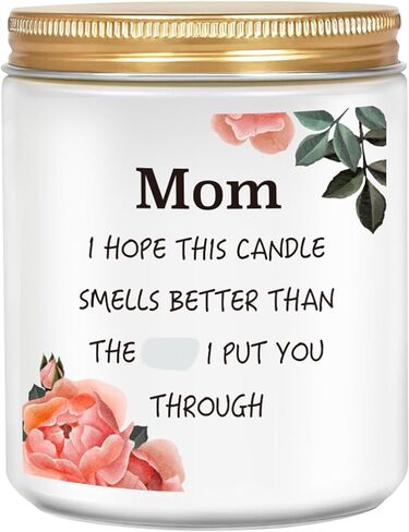 هدايا عيد الأم من إلينجان للأم من الابنة والابن، هدايا شموع مضحكة للأم من الأطفال، هدايا فريدة مع رائحة اللافندر للأم، هدايا عيد الحب لعيد الميلاد للأم (7 أونصة) in Kuwait