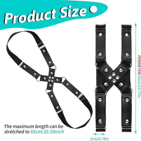 TIESOME 2 Pcs Adjustable Leg Garter Belt for Women, Black Leather Leg Harness Garter Belt Punk Gothic Thigh Harness Garter Cross Thigh Garters in Saudi Arabia