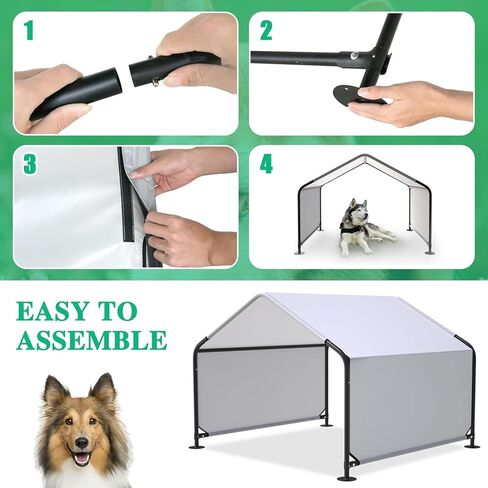 lingusta الكلب الظل المأوى خيمة في الهواء الطلق للكلاب المتوسطة / الكبيرة، بيت الكلب في الهواء الطلق، 4'x4'x3' خيمة الكلب في الهواء الطلق، خارج مظلة المطر الشمس بيوت الحيوانات الأليفة للكلاب / القط / أرنب / خنزير in Kuwait