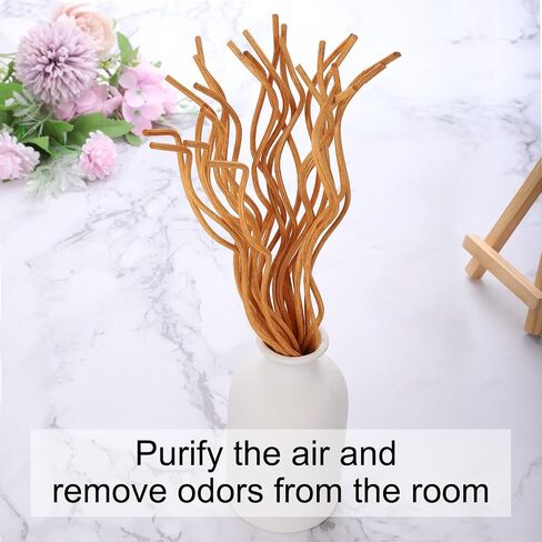 PATIKIL 28CM/11Inch Rattan Reed Diffuser Sticks, 50 Pcs Rattan Wavy Refill Stick Aroma Fragrance Replacement for Home Hotel Office Party Wedding, Black in Saudi Arabia