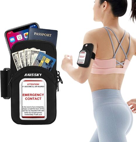Cell Phone Armband Pouch Running Armband Case for iPhone 15 14 13 12 11 Pro Max XS XR X 8 7 Plus Samsung S22 S21 up to 6.9", Running Phone Holder Sports Arm Bands for Walking Gym Exercise Fitness in Saudi Arabia
