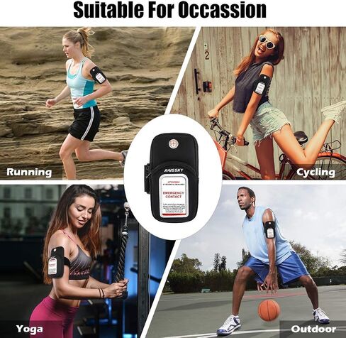 Cell Phone Armband Pouch Running Armband Case for iPhone 15 14 13 12 11 Pro Max XS XR X 8 7 Plus Samsung S22 S21 up to 6.9", Running Phone Holder Sports Arm Bands for Walking Gym Exercise Fitness in Saudi Arabia