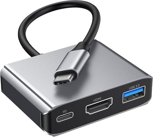 محول USB C إلى HDMI، محول Vilcome Type-C إلى 4K HDMI متعدد المنافذ مع منفذ شحن سريع USB C ومنفذ USB 3.0، محول USB C لأجهزة MacBook Pro/iPad Pro/Air 2021 2020 2019، Galaxy S20، Dell XPS 13/15 in Kuwait