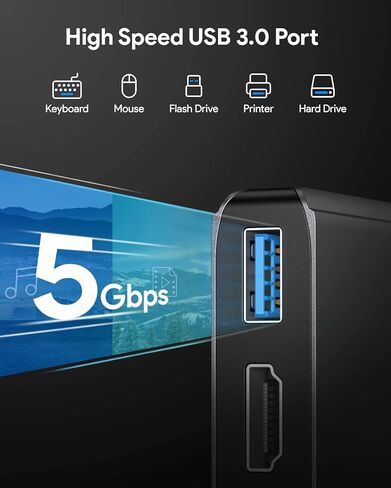 محول USB C إلى HDMI، محول Vilcome Type-C إلى 4K HDMI متعدد المنافذ مع منفذ شحن سريع USB C ومنفذ USB 3.0، محول USB C لأجهزة MacBook Pro/iPad Pro/Air 2021 2020 2019، Galaxy S20، Dell XPS 13/15 in Kuwait