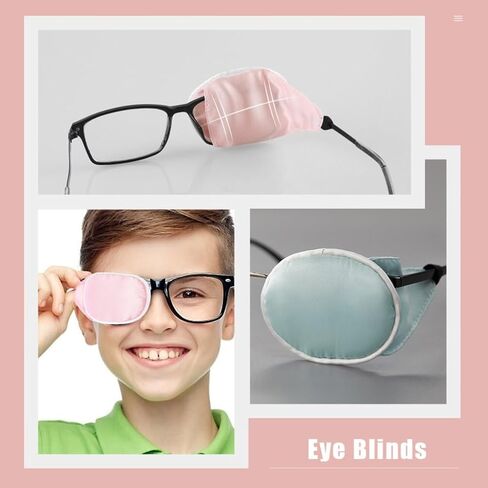 Tofficu 2pcs Glasses Silk Eye Patch Eye Glass Cover Single Eye Patches Amblyopia Correcting Eye Covers Lazy Eye Patches for Adults Kids Eyeglass Supplies L in Saudi Arabia