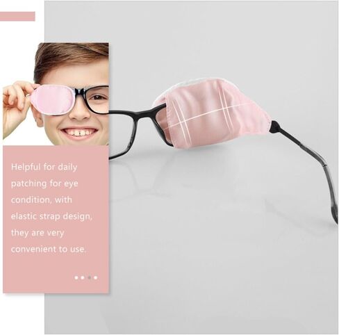 Tofficu 2pcs Glasses Silk Eye Patch Eye Glass Cover Single Eye Patches Amblyopia Correcting Eye Covers Lazy Eye Patches for Adults Kids Eyeglass Supplies L in Saudi Arabia