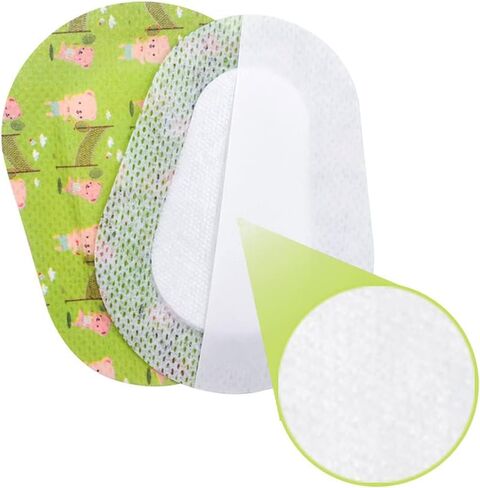 AndicAge Cute Adhesive Eye Patches for Kids Girls Boys, 60 Pack Gentle Removal Eyepatch Disposable Eye Patch Pad for Amblyopia, Lazy Eye,Green in Saudi Arabia