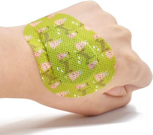 AndicAge Cute Adhesive Eye Patches for Kids Girls Boys, 60 Pack Gentle Removal Eyepatch Disposable Eye Patch Pad for Amblyopia, Lazy Eye,Green in Saudi Arabia