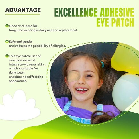 Eye Patches Kids 40 PCS Adhesive Eye Bandages for Children, Adults Beige Skin Style for Amblyopia and Cross Eye in Saudi Arabia