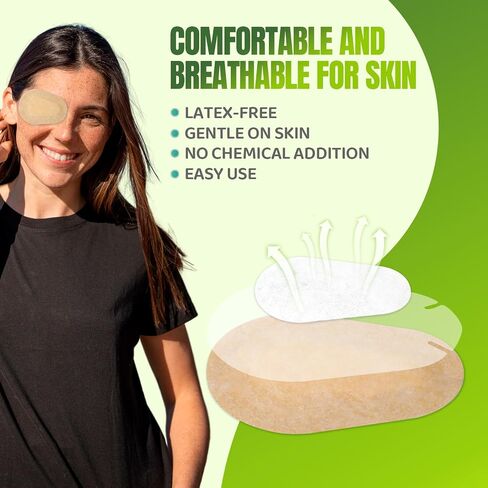 Eye Patches Kids 40 PCS Adhesive Eye Bandages for Children, Adults Beige Skin Style for Amblyopia and Cross Eye in Saudi Arabia