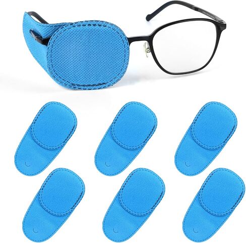 6pcs Glasses Eye Patch, Reusable Non-Woven Eye Patches for Adults Kids Lazy Eye Amblyopia Strabismus (Pink) in Saudi Arabia