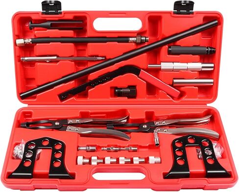 SCITOO Pro Cylinder Head Service Set Tool Kit Spring Compressor Installer Fit for 8 16 and 24 Engines in Saudi Arabia