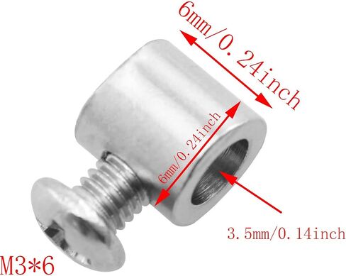 TAODAN 25PCS M3 6x6mm New Upgrade Steel Wire Rope Cable Clamps, Single Hole Stainless Steel Wire Rope Clips in Saudi Arabia