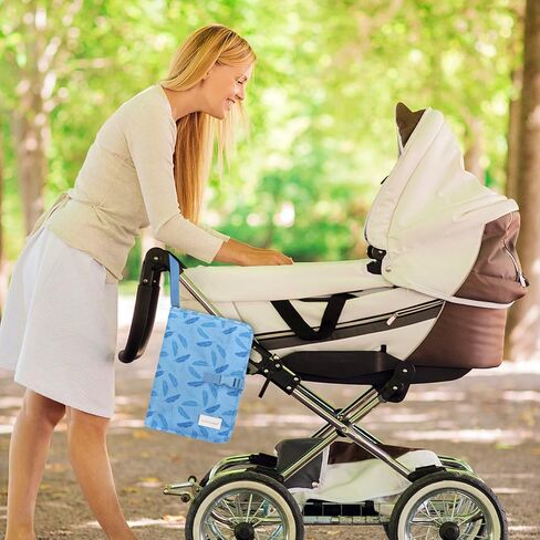 وسادة تغيير الحفاضات المحمولة، 27.55 * 13.78 بوصة، سجادة تغيير حفاضات قابلة للطي ومقاومة للماء، محطة تغيير الحفاضات، وسادة تغيير الحفاضات أثناء السفر، حقيبة محمولة لتنظيم الحفاضات بسحاب (أزرق) in Kuwait