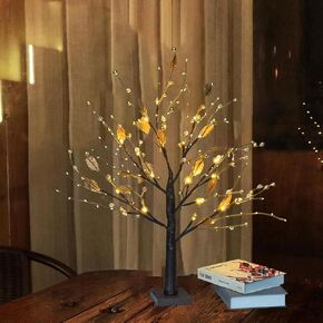 Cardinal Red Berries Tree Table Decoration Light for Tabletop Centerpiece Christmas Decorations, LED Warm Light Up Christmas Tree LED Fairy Spirit Tree Lamp with 3 AA Battery & USB Plug in Saudi Arabia