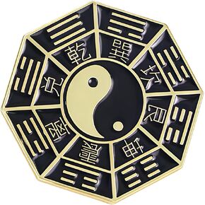 RCWG Lucky Pin, Chinese Tai Chi Eight Trigrams, Funny Button Pin, Chinese Aesthetic Enamel Lapel Pin for Backpacks, Jackets, Hats, Kids, Girls. Attract Positive Energies Wealth, Health, Luck and Peace in Kuwait