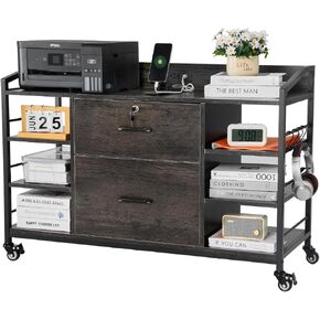 VEVOR 2 Drawers Metal File Cabinet, Lateral Filing Cabinet with Lock and Adjustable Hanging Rods, Wide Filing Storage Cabinets for Home and Office Fit Letter, A4, Legal Size File, Easy Assembly, Black in Kuwait