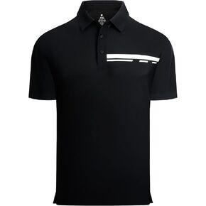 Damipow Mens Seamless Golf Shirt Moisture Wicking Polo Shirts Short Sleeve Quick Dry Performance Sport Collared Shirt for Men in Kuwait