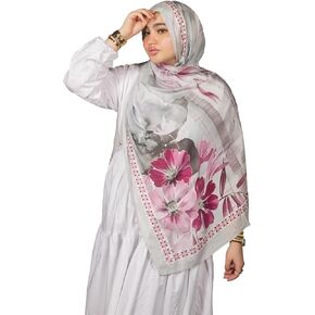 وشاح حجاب مودال قطن منقوش من ميلا للنساء - حجاب إسلامي، هدية ملفوفة متواضعة للمسلمين، المقاس: 200x75 سم in Kuwait
