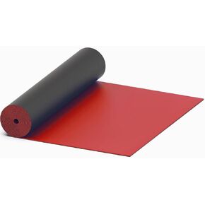 واقي أرضية متين من مطاط النيوبرين | حصيرة بلاستيكية طويلة الأمد للاستخدام المنزلي والمكتبي | سمك 1.5 ملم، عرض 27 بوصة، طول 30 قدمًا | أحمر in Kuwait