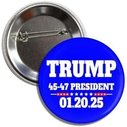 Trump Inauguration 47th President 01.20.25 Collectible Button Pinback, 2.25 inches, MAGA in Saudi Arabia