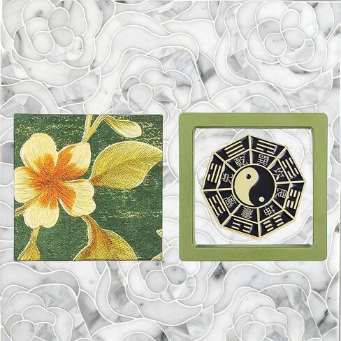 RCWG Lucky Pin, Chinese Tai Chi Eight Trigrams, Funny Button Pin, Chinese Aesthetic Enamel Lapel Pin for Backpacks, Jackets, Hats, Kids, Girls. Attract Positive Energies Wealth, Health, Luck and Peace in Kuwait