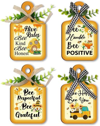 PH PandaHall 4 Styles Kitchen Rules Wooden Sign, Wall Decor Eat Wood Cutting Board Sign Farmhouse Tiered Tray with Hemp Rope Hanging Wall Decor for Home Kitchen Dining Living Room Bar Table Decoration in Saudi Arabia