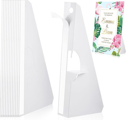12 Pack Poster Stand Self Stick Easel Back Poster Board Stand Convenient Peel and Stick Self Adhesive Easels Display Cardboard Sign (7 Inch) in Kuwait