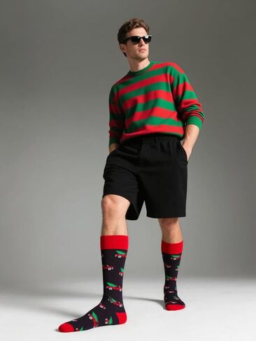 Christmas Tree Socks for Men, Funny Holiday Socks, Xmas Gift in Saudi Arabia