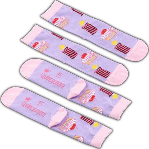 15th Birthday Socks Quinceañera Socks 15th Birthday Gifts Sweet 15 Gift Fifteen Gift For 15 Year Old Gifts in Saudi Arabia