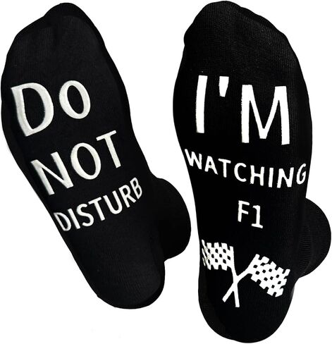 Birthday Christmas Gifts for F1 fishing golf Motorcycle book Lovers，With Do Not Disturb, I'm watching F1 socks in Saudi Arabia