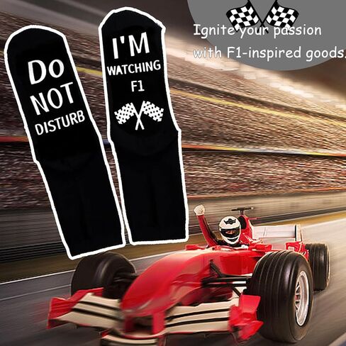 Birthday Christmas Gifts for F1 fishing golf Motorcycle book Lovers，With Do Not Disturb, I'm watching F1 socks in Saudi Arabia
