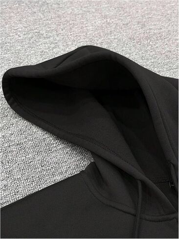 GORGLITTER Men's Oversized Zip Up Hoodie Casual Long Sleeve Jacket Hooded Sweatshirt Streetwear in Saudi Arabia