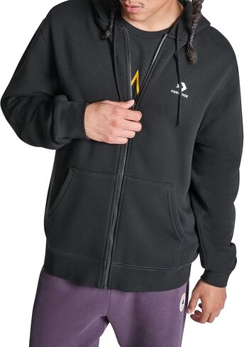 Converse Mens Left Chest Star Chevron Embroidered Full Zip Hoodie in Saudi Arabia